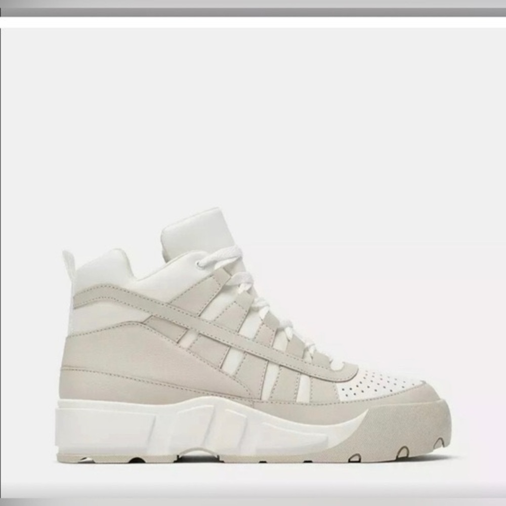 Zara leather high top sneakers